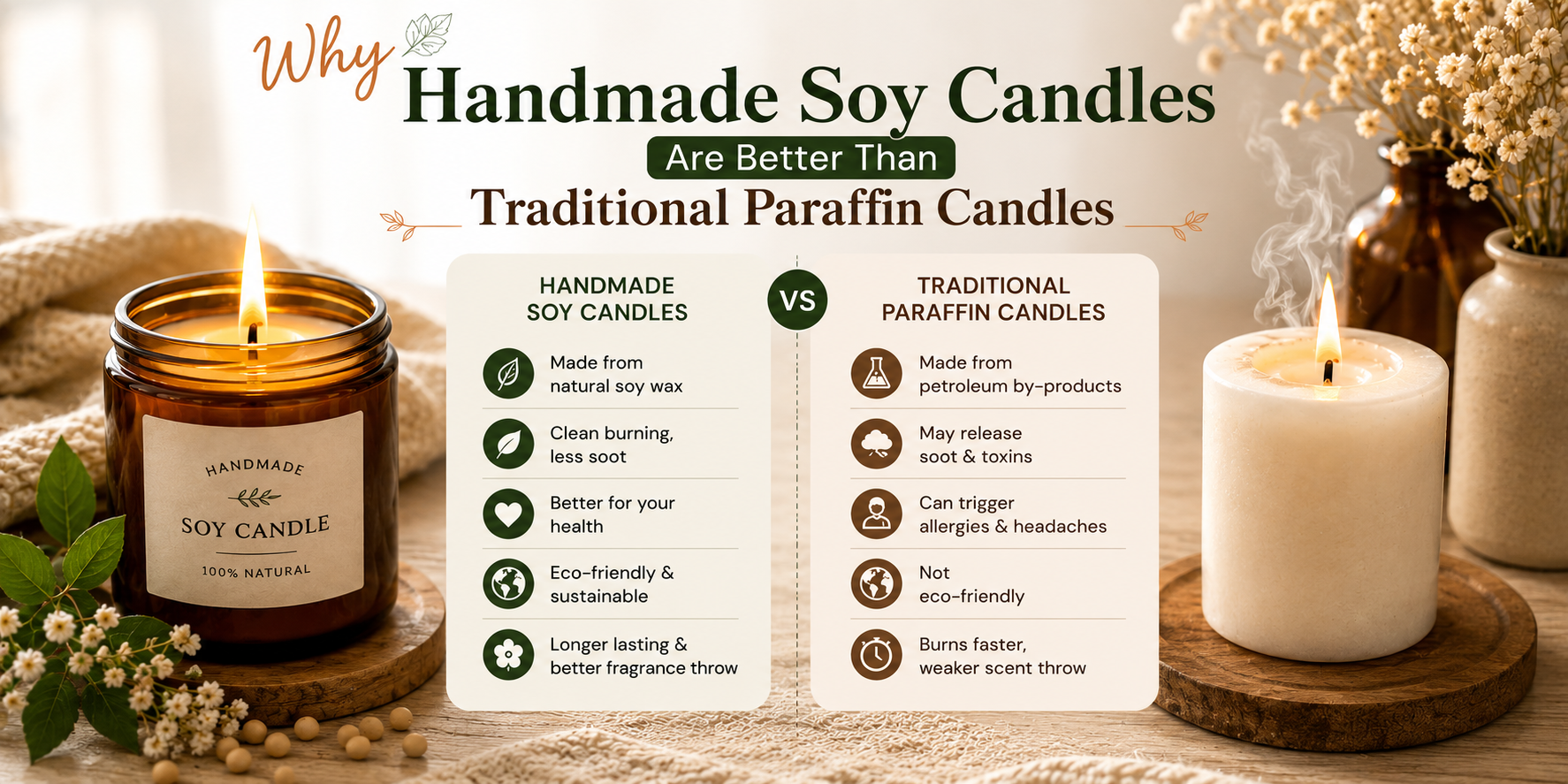 Why Handmade Soy Candles Are Better Than Traditional Paraffin Candles