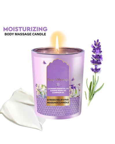 body massage candle for men & women Lavender, Juniper Berry and Camphor Jar Candles
