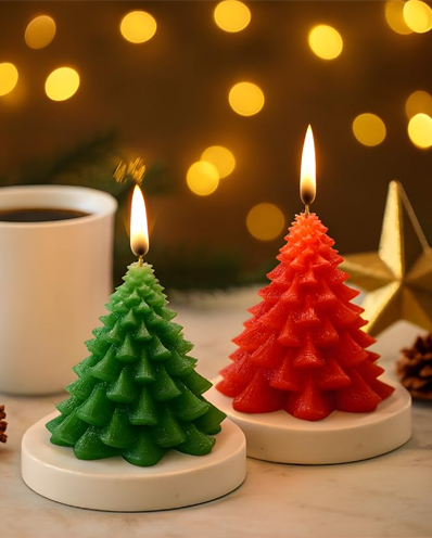 Premium Small Christmas Tree Candles | Decorative Holiday Candles