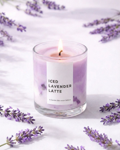 Purple Jar Lavender Latte Scented Candle