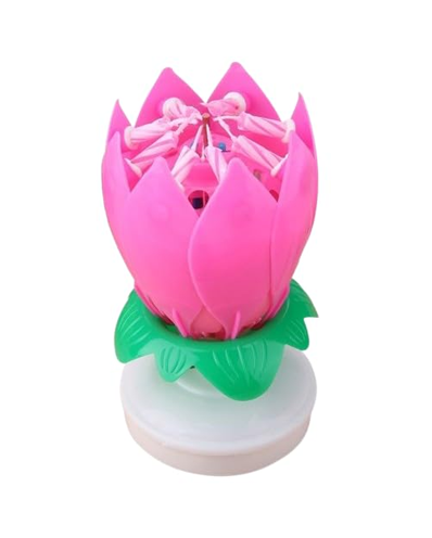 Musical Rotating Lotus Birthday Candle