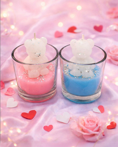 Multicoloured & Pink 2 pieces Jar Candle